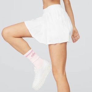 Alo Yoga Varsity Tennis Skirt White Size xs (2-4)